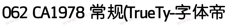 062 CA1978 常规(TrueTy字体转换